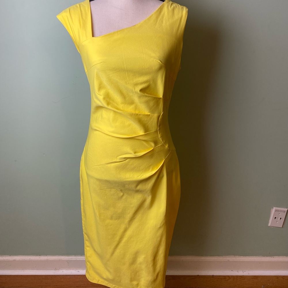 Yellow  cotton stretch dress